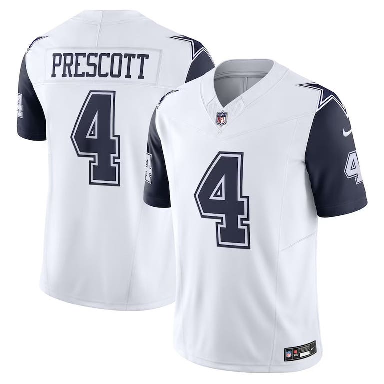 Dallas Cowboys Dak Prescott #4 White Alternate Nike Vapor Limited F.U.S.E Jersey