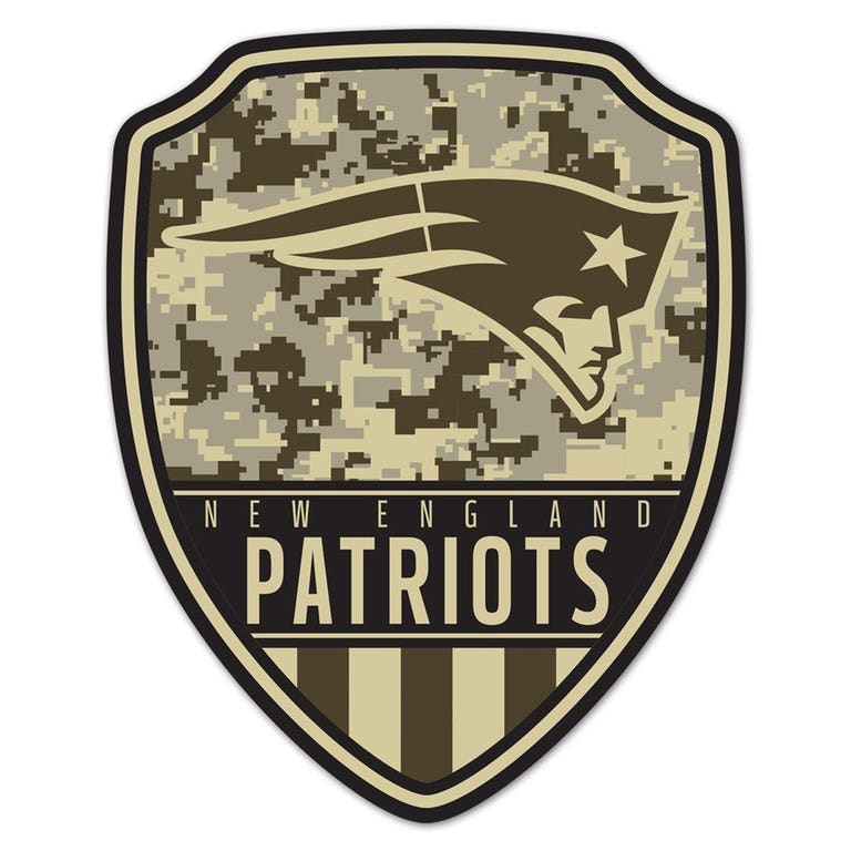 New England Patriots Wood Shield Shaped Sign - 11x14"