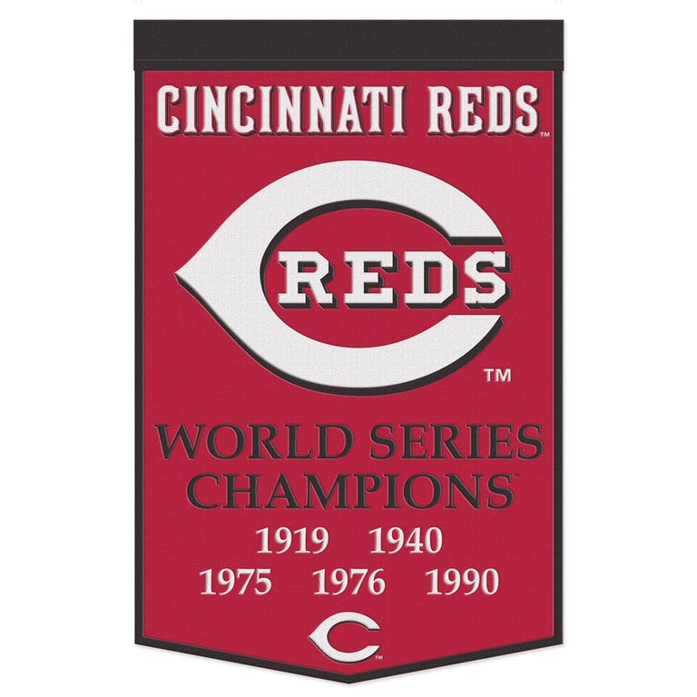 Cincinnati Reds Wool Dynasty Championship Banner 24x38"