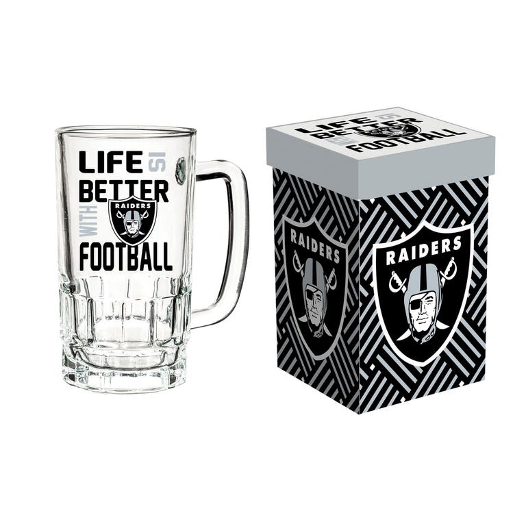 Las Vegas Raiders Glass Tankard Mug with Box 18oz