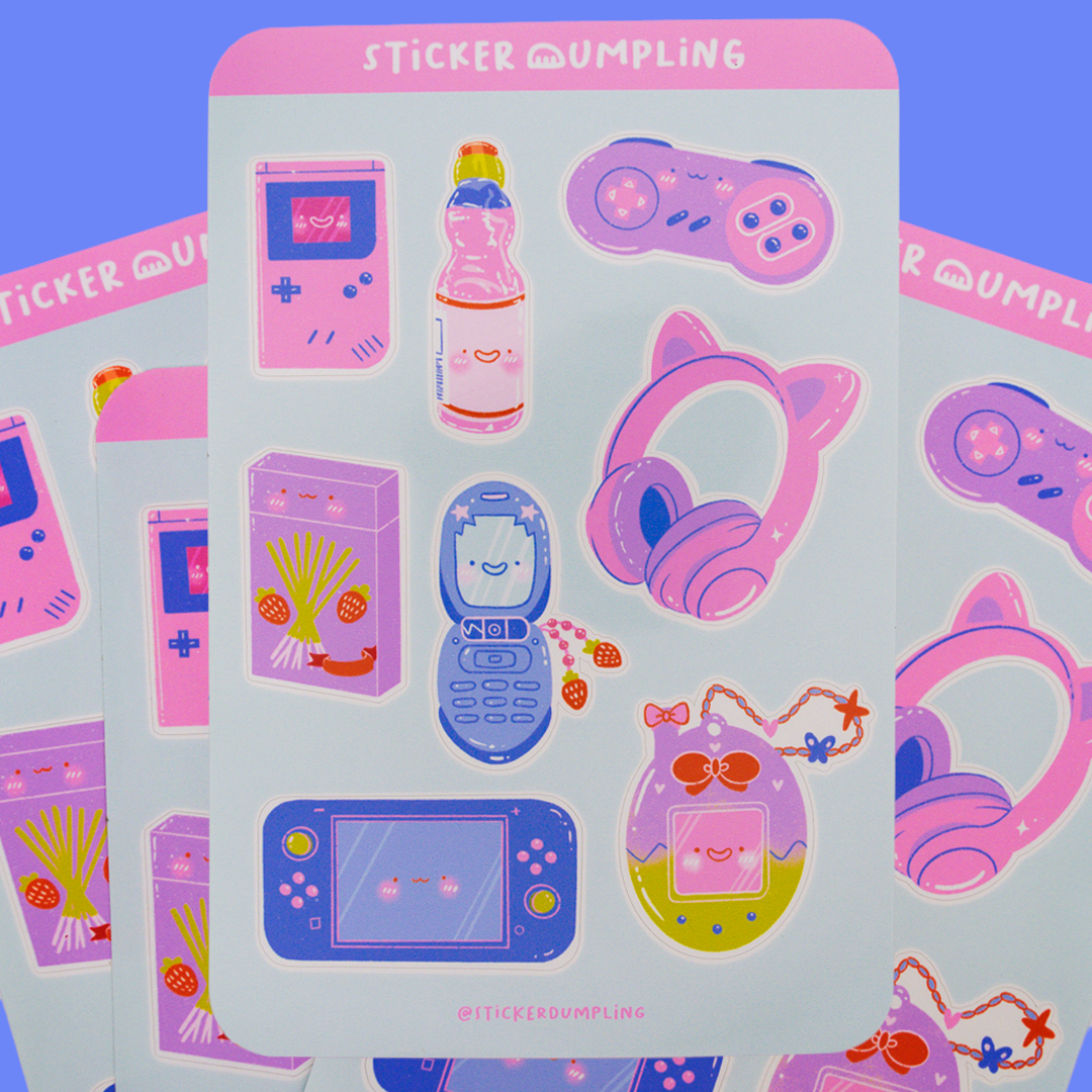 Cozy Gaming Sticker Sheet