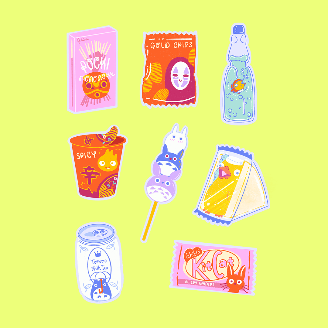 Ghibli Konbini Sticker Sheet