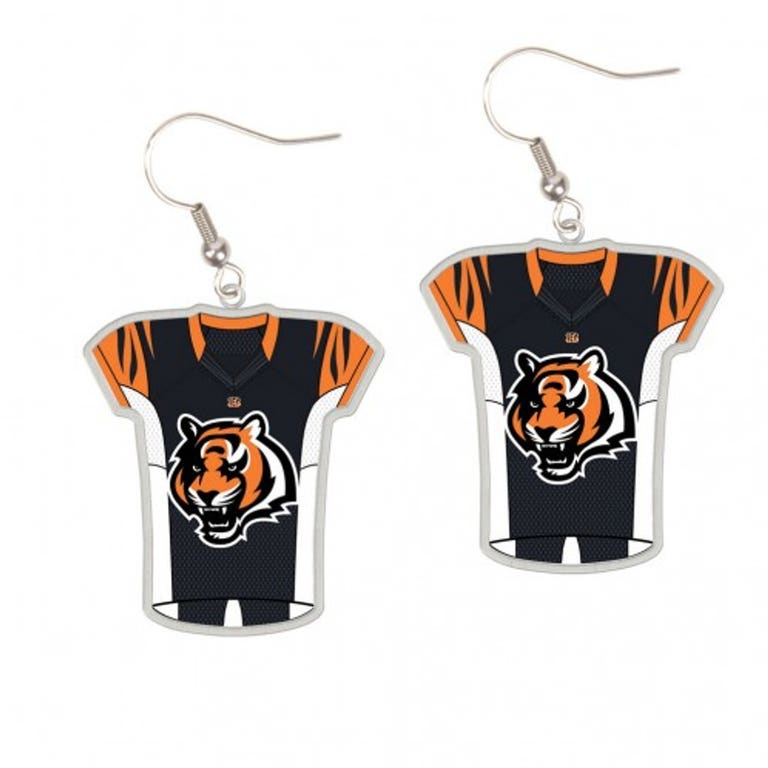 Cincinnati Bengals Jersey Style Earrings