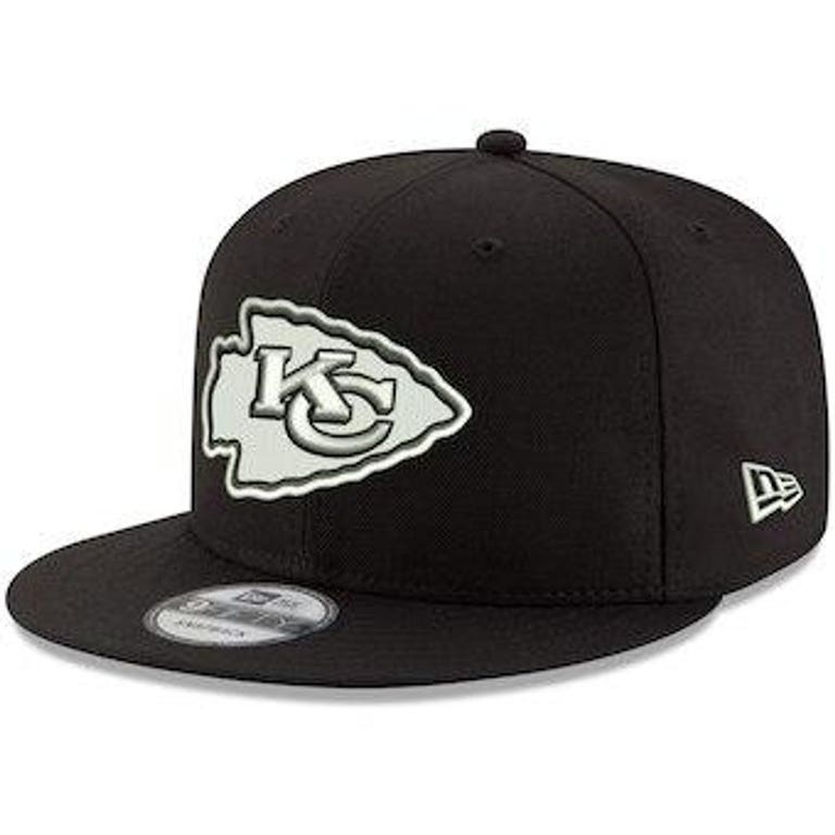 Kansas City Chiefs Black and White New Era 9FIFTY Snapback Hat