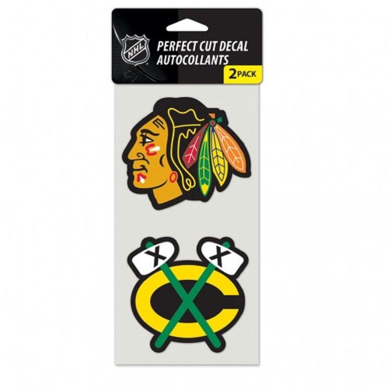 Chicago Blackhawks Perfect Cut Decals 2 pack