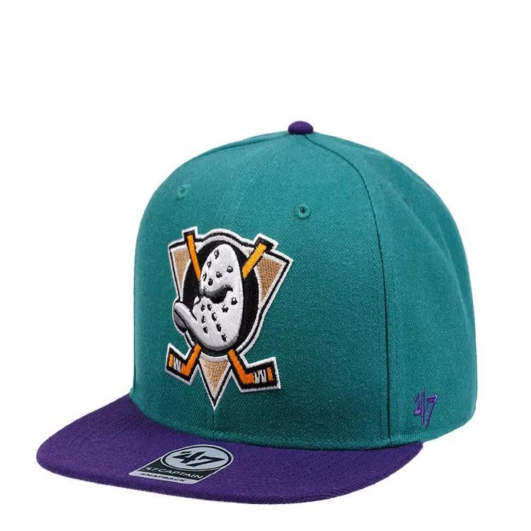Anaheim Ducks Retro Teal/Purple '47Brand Snapback Hat