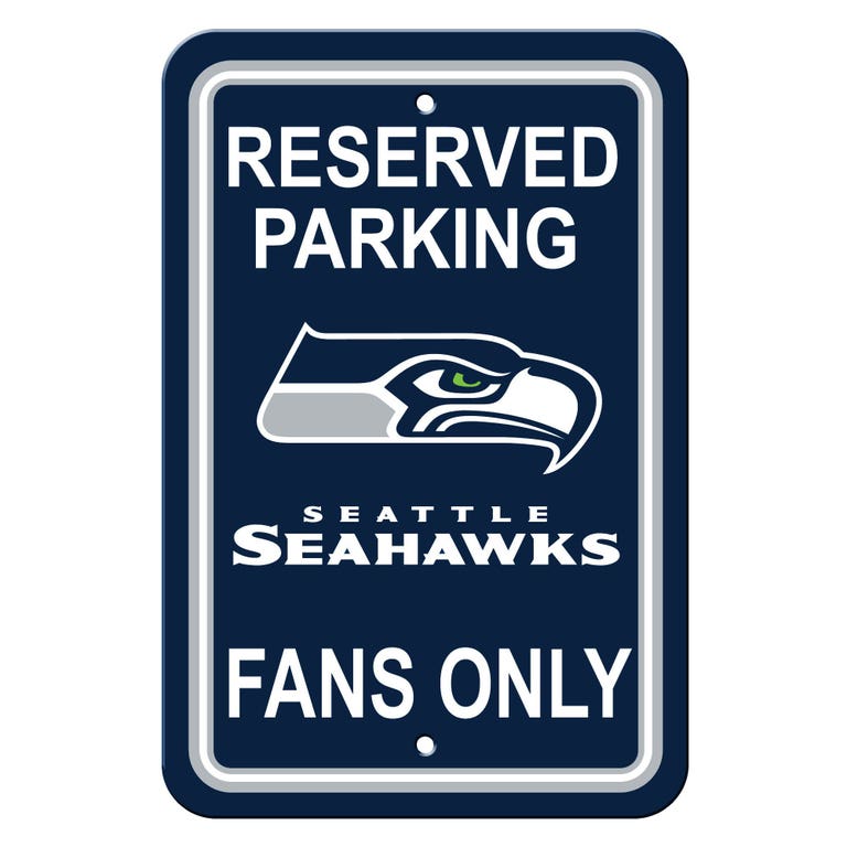 Seattle Seahawks Sign Reserved Parking Sign 12x18"