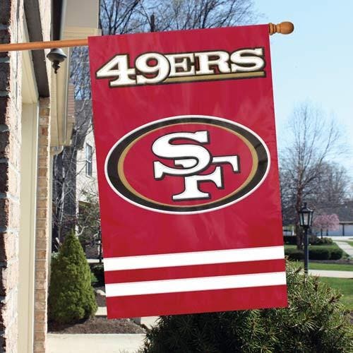 San Francisco 49ers Embroidered 2-Sided Banner 28x44"