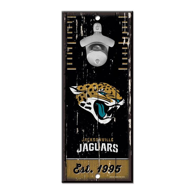 Jacksonville Jaguars Wood Bottle Opener 5x11"