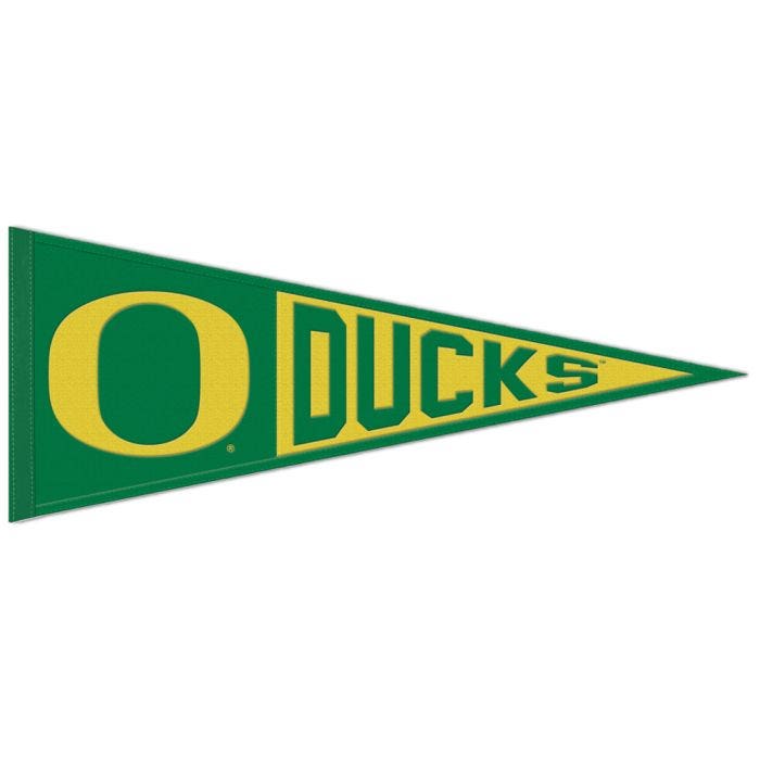 Oregon Ducks Embroidered Wool Logo Pennant 13x32"