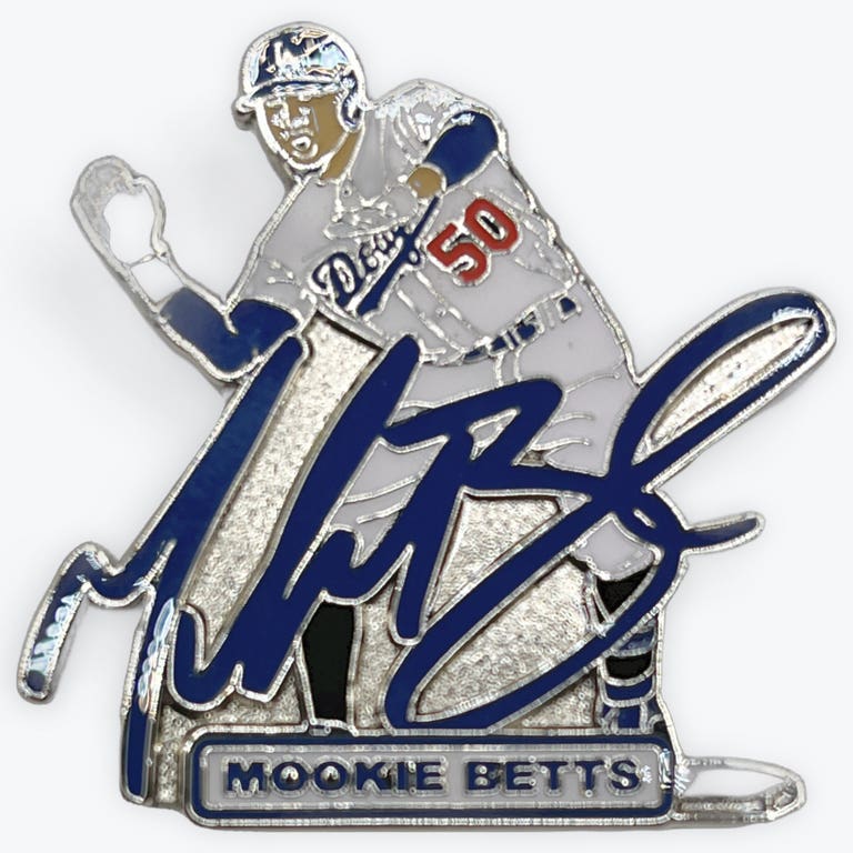 Los Angeles Dodgers Mookie Betts Celebration Signature Collectors Pin
