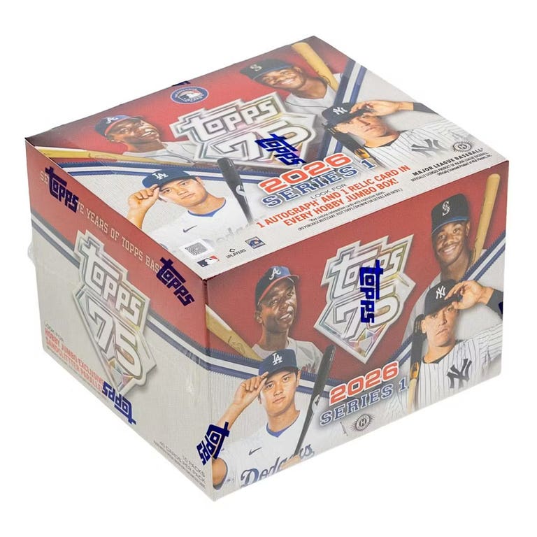 2026 Topps Series One Baseball Jumbo Hobby Box