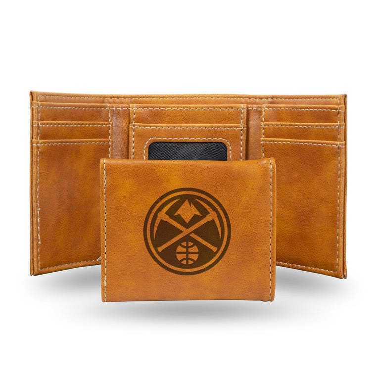 Denver Nuggets Laser Engraved Trifold Leather Wallet