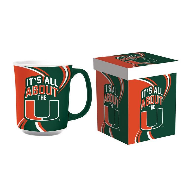 Miami Hurricanes Ceramic Coffee Mug with Matching Box 14oz