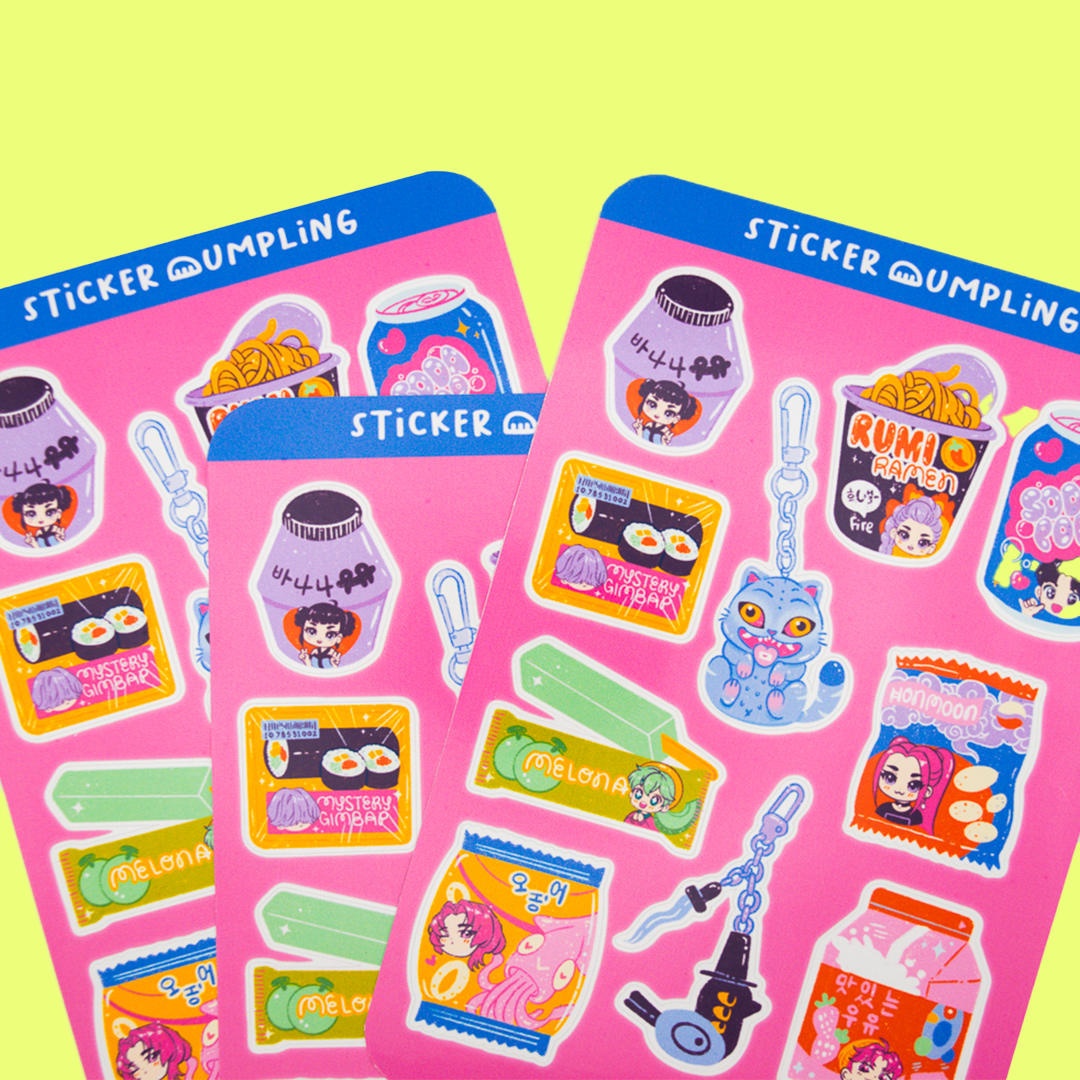 Demon Hunter Snacks Sticker Sheet