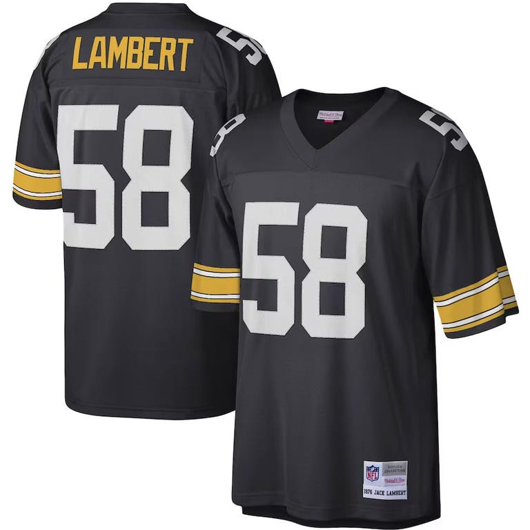 Pittsburgh Steelers Jack Lambert #58 Black Mitchell and Ness Jersey