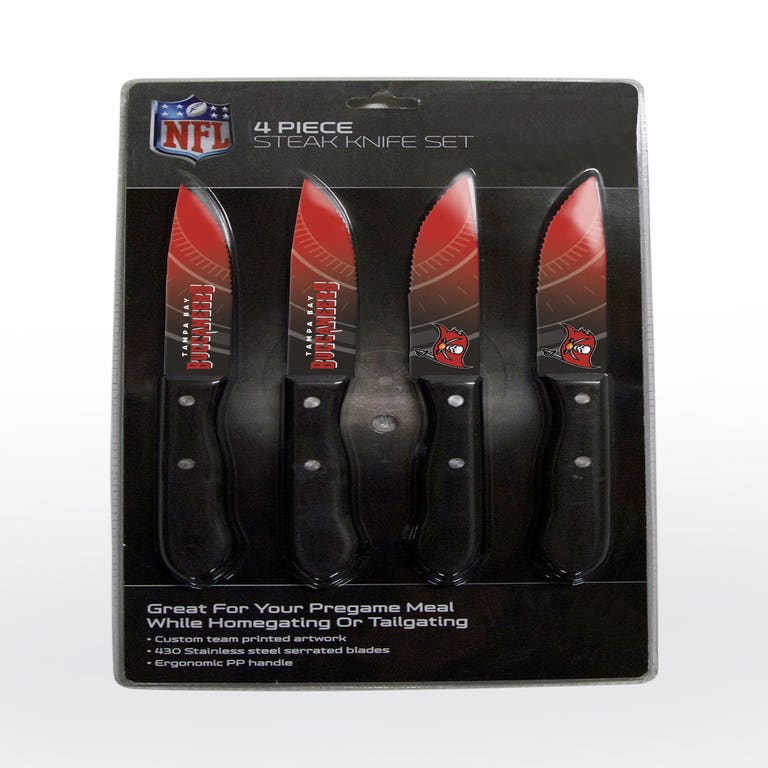 Tampa Bay Buccaneers Steak Knife 4 Pack Set