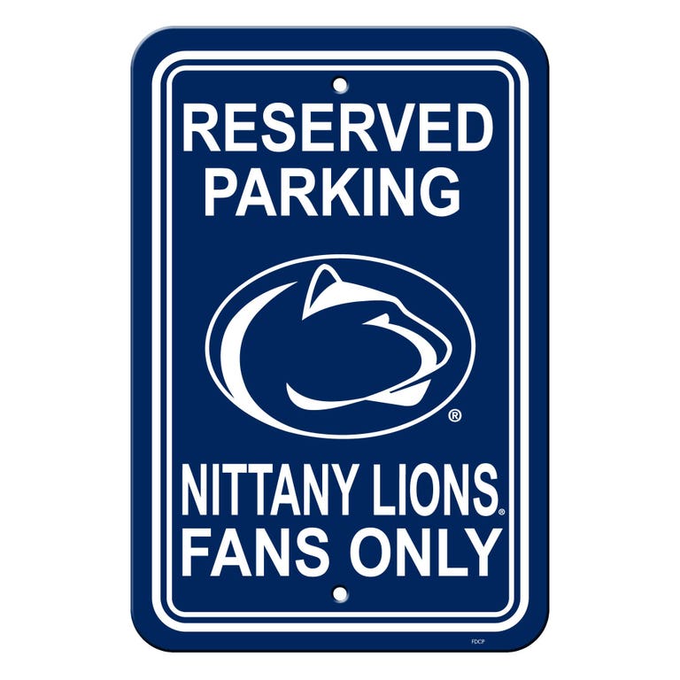 Penn State Nittany Lions Sign Reserved Parking Sign 12x18"