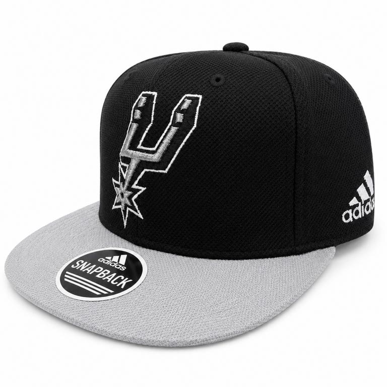 San Antonio Spurs Black/Grey Mitchell and Ness Adidas Snapback Hat