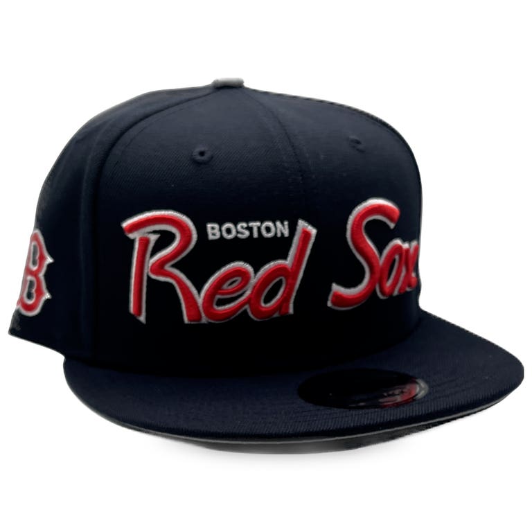 Boston Red Sox Navy Script New Era 9FIFTY Snapback Hat