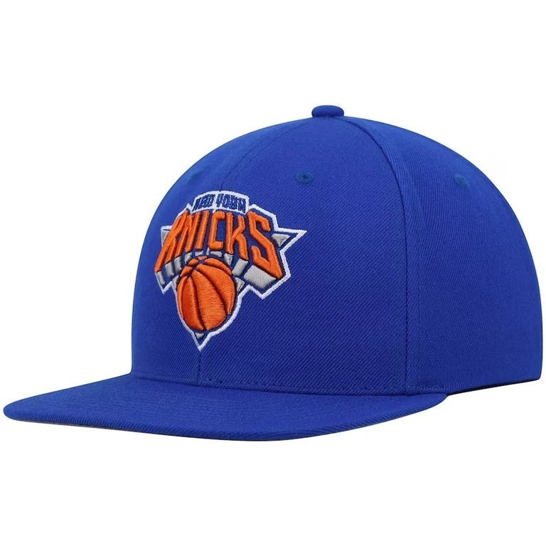 New York Knicks Royal Mitchell and Ness Snapback Hat