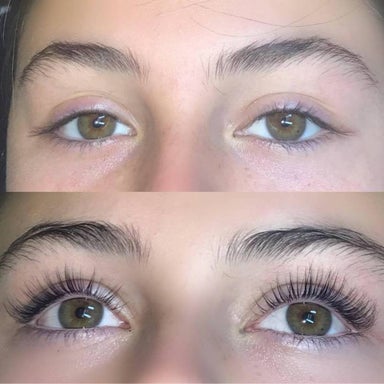 Lash tinting and lifting