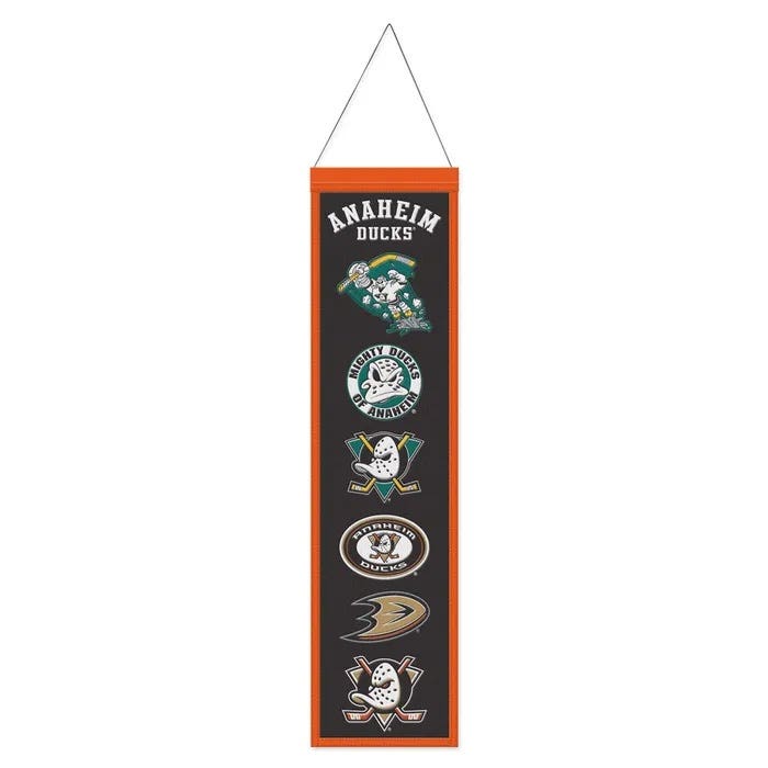 Anaheim Ducks Wool Evolution Banner 8x32"