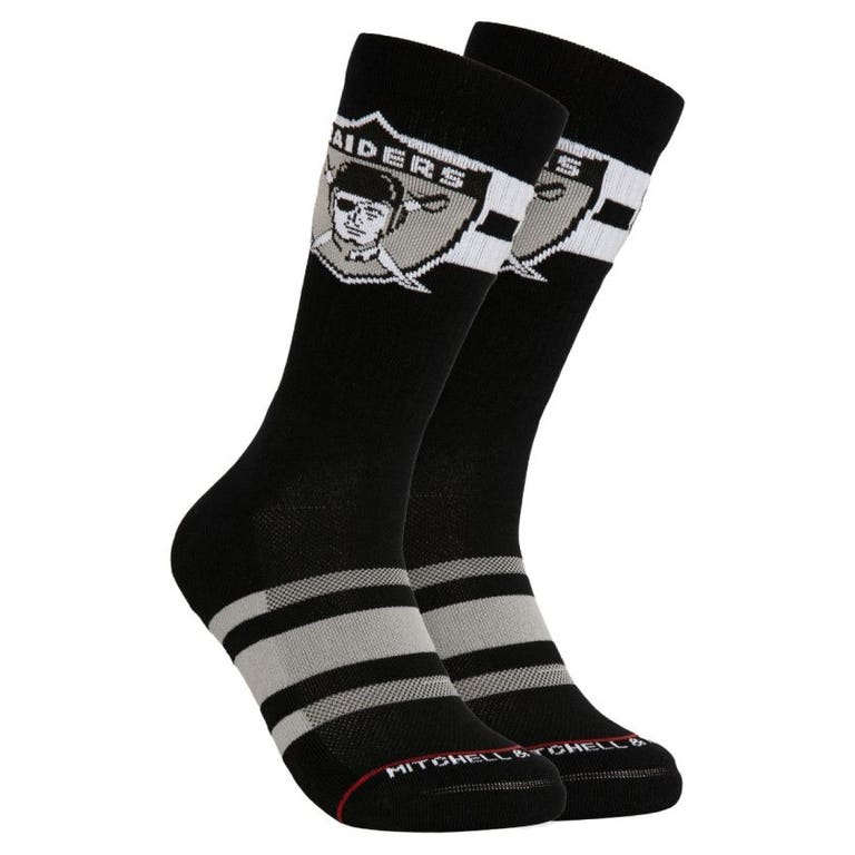 Las Vegas Raiders Retro Mitchell and Ness Lateral Socks
