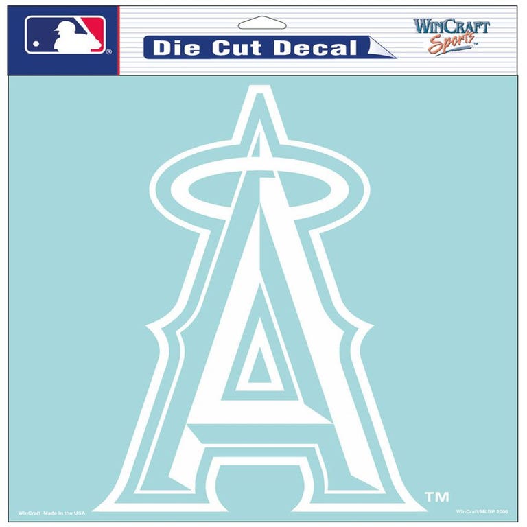 Los Angeles Angels White Perfect Cut Decal 8x8"