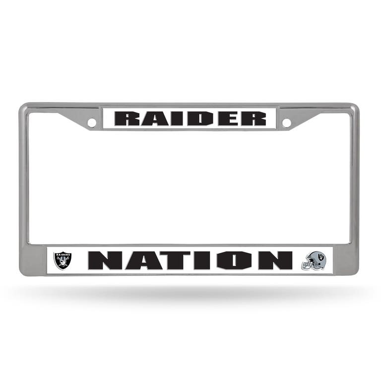 Las Vegas Raiders Silver Raider Nation Chrome License Plate Frame