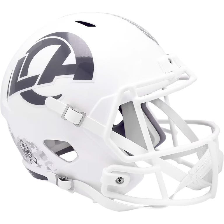 Los Angeles Rams 2024 Riddell Salute to Service Full Size Speed Helmet