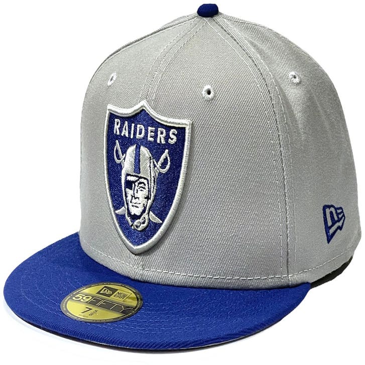 Las Vegas Raiders Grey/Royal New Era 59FIFTY Fitted Hat