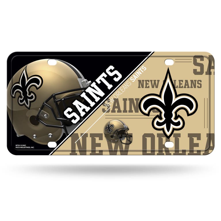 New Orleans Saints Metal License Plate