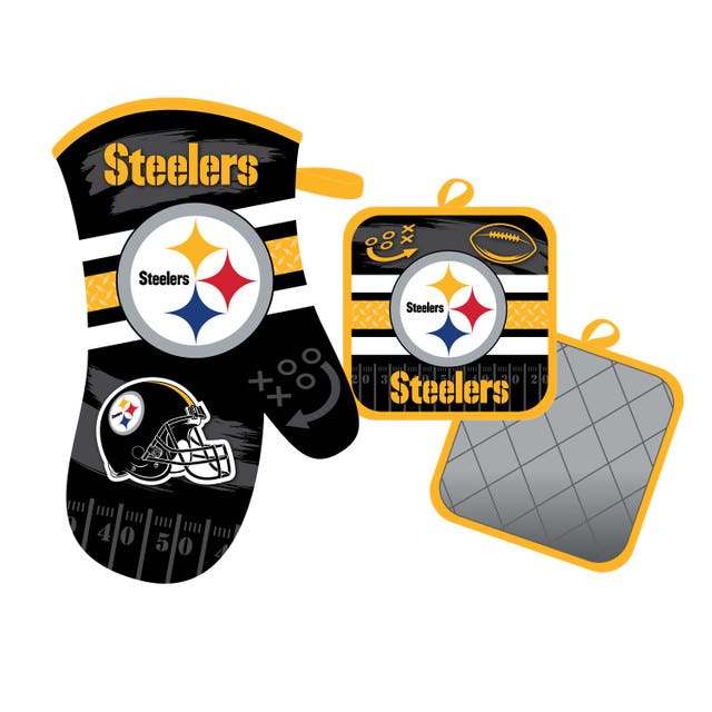 Pittsburgh Steelers Oven Mitt and Pot Holder Set