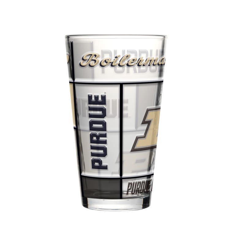 Purdue Boilermakers Boxed Quilted Stained Pint Glass 16oz