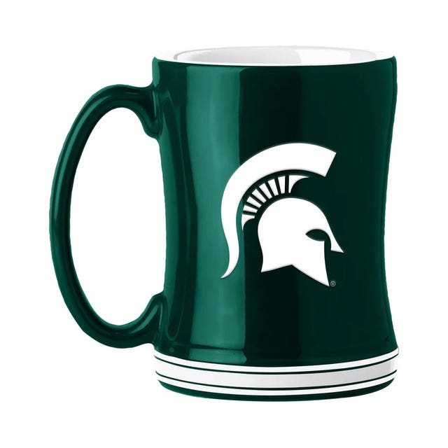 Michigan State Spartans Sculpted Coffee Mug 14oz