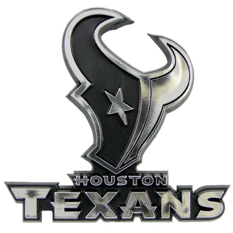 Houston Texans Silver Auto Emblem
