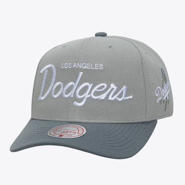 Los Angeles Dodgers Thunderstorm Mitchell and Ness Pro Snapback Hat