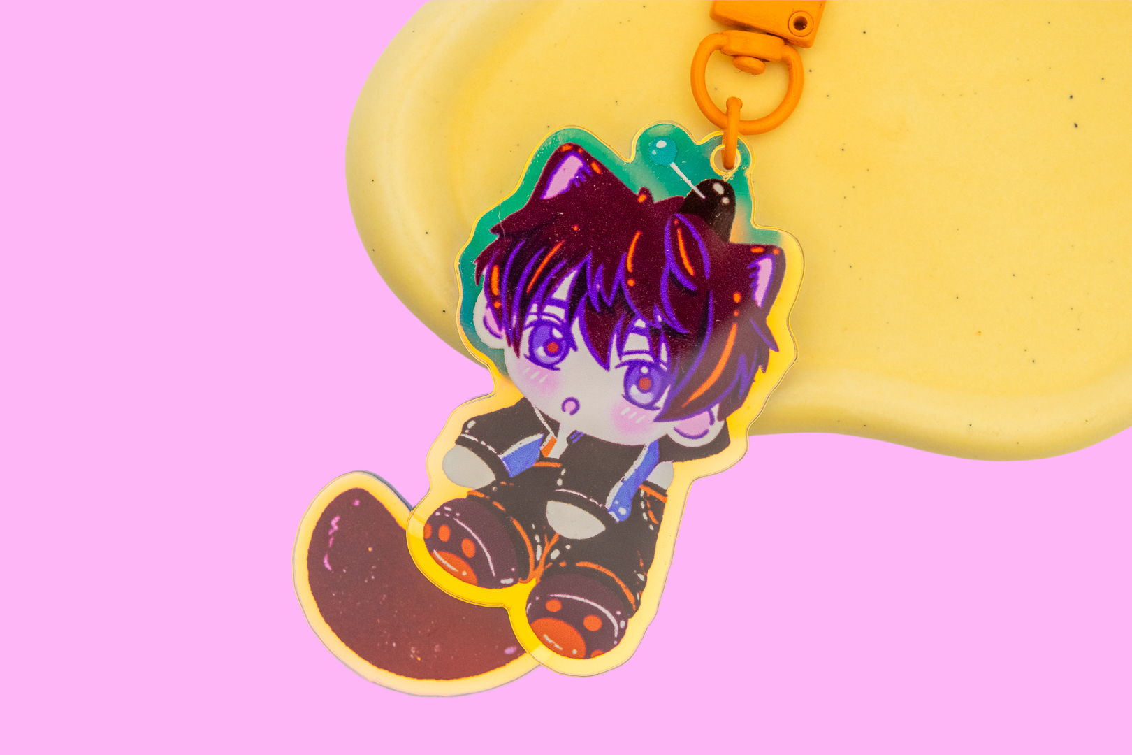 Kitty LADS Tail Wag Keychain