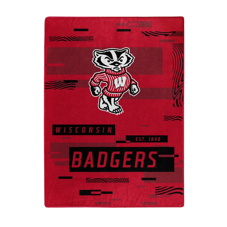 Wisconsin Badgers Digital Design Raschel Blanket 60x80"
