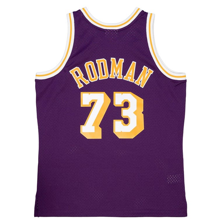 Los Angeles Lakers Dennis Rodman 1998-99 Purple Mitchell and Ness Swingman Jersey
