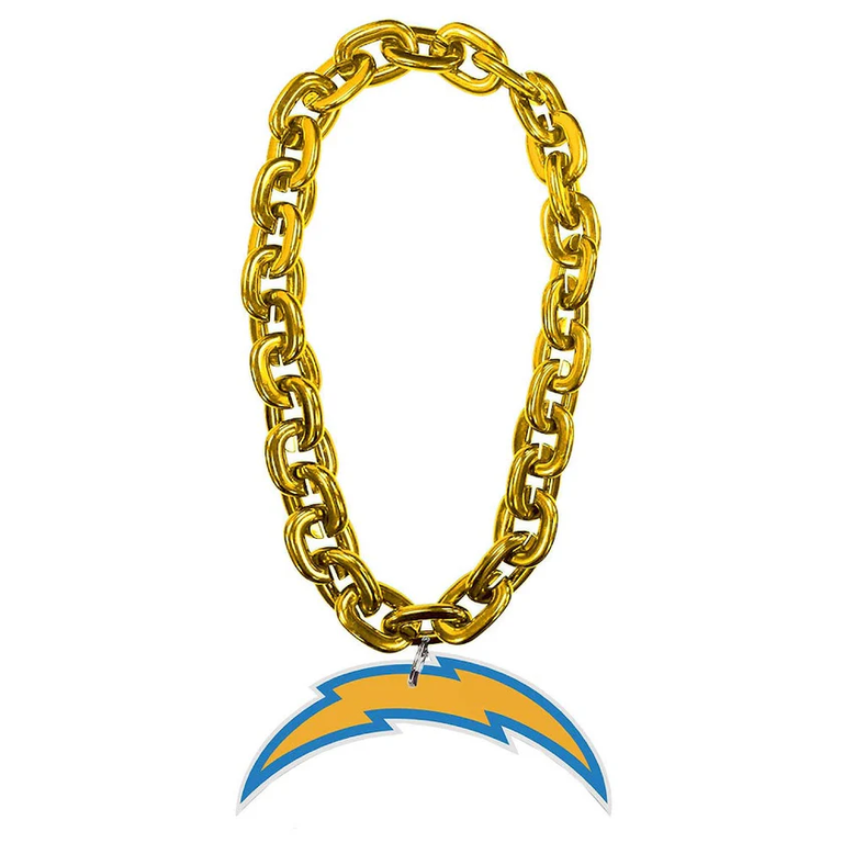 Los Angeles Chargers Gold Fan Chain