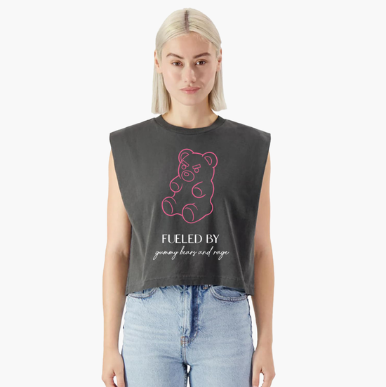 Angry Gummy Bear Fueled by Rage Muscle Crop
