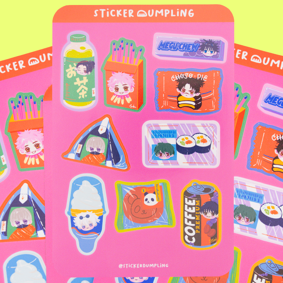 Kaisen Snacks Sticker Sheet