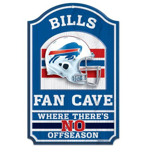 Buffalo Bills Wood Fan Cave Sign 11x17"