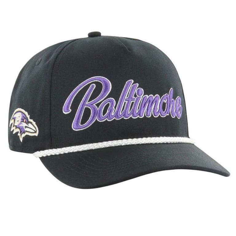Baltimore Ravens Black Overhand '47 Brand Snapback Hat