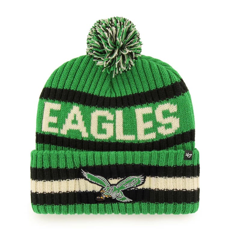 Philadelphia Eagles Historic Black Behring '47Brand Pom Beanie