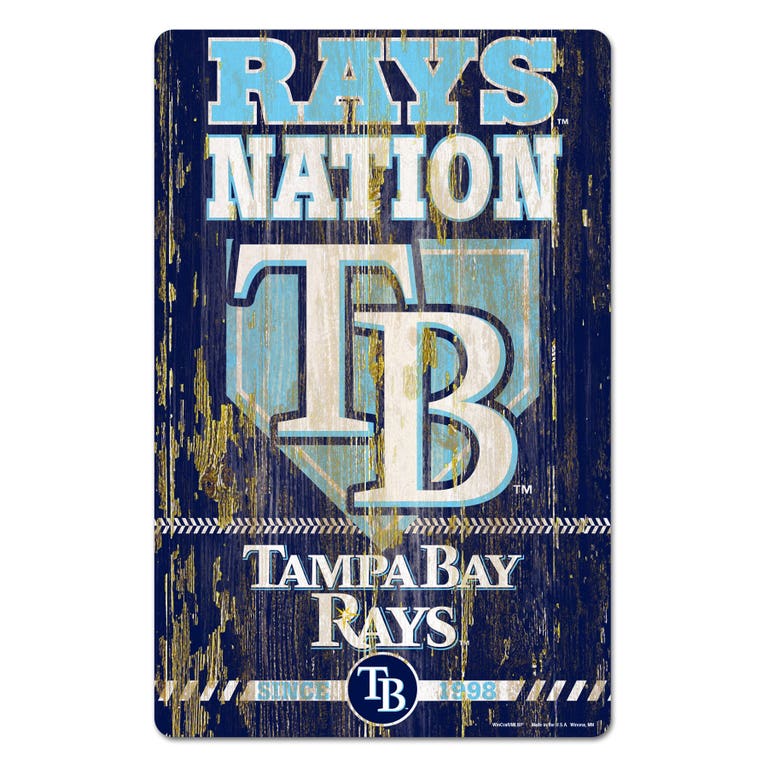 Tampa Bay Rays Wood Slogan Sign 11x17"