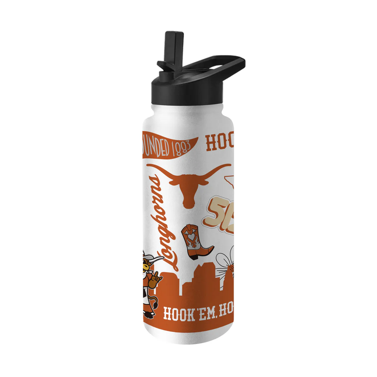 Texas Longhorns Native Quencher Stainless Steel Bottle 34oz