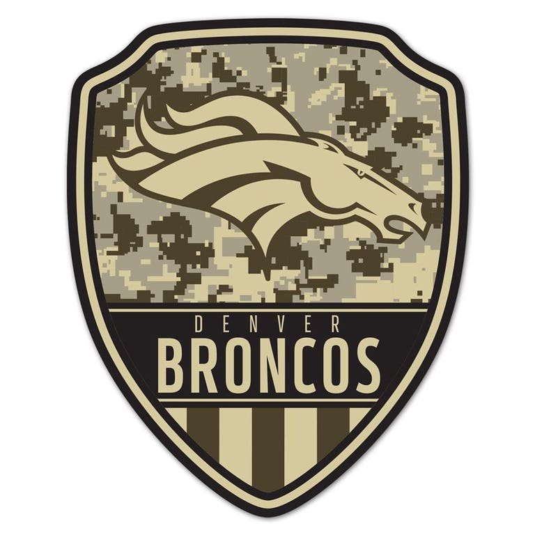 Denver Broncos Wood Shield Shaped Sign - 11x14"